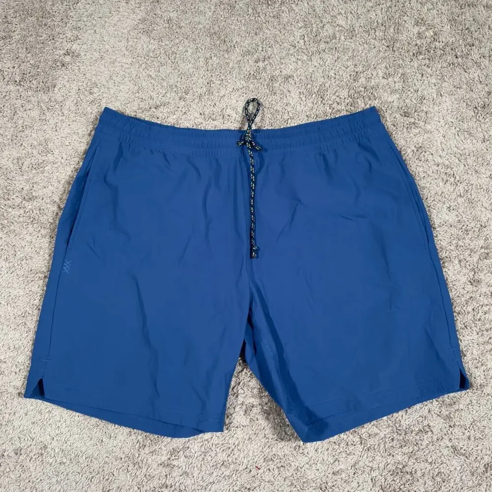 Rhone Men's 8” All Time Performance Resort Shorts Blue Linerless Size XL